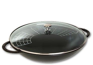 STAUB Wok Stir-Fry Pan Round 5.7 L Black
