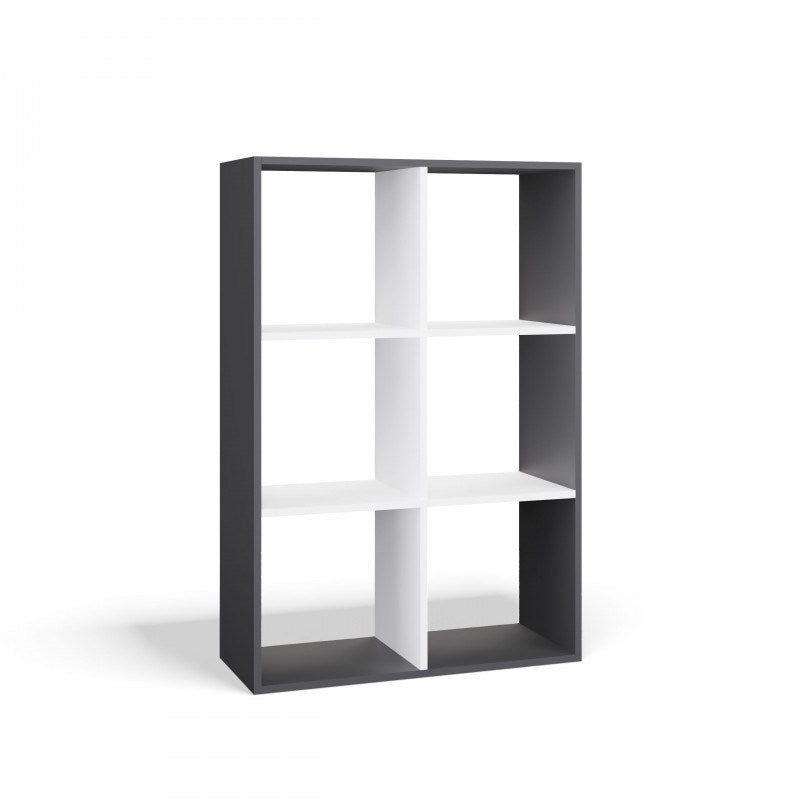 MALAX 2X3 Shelving Unit Anthracite/White - Model MALAX 2X3