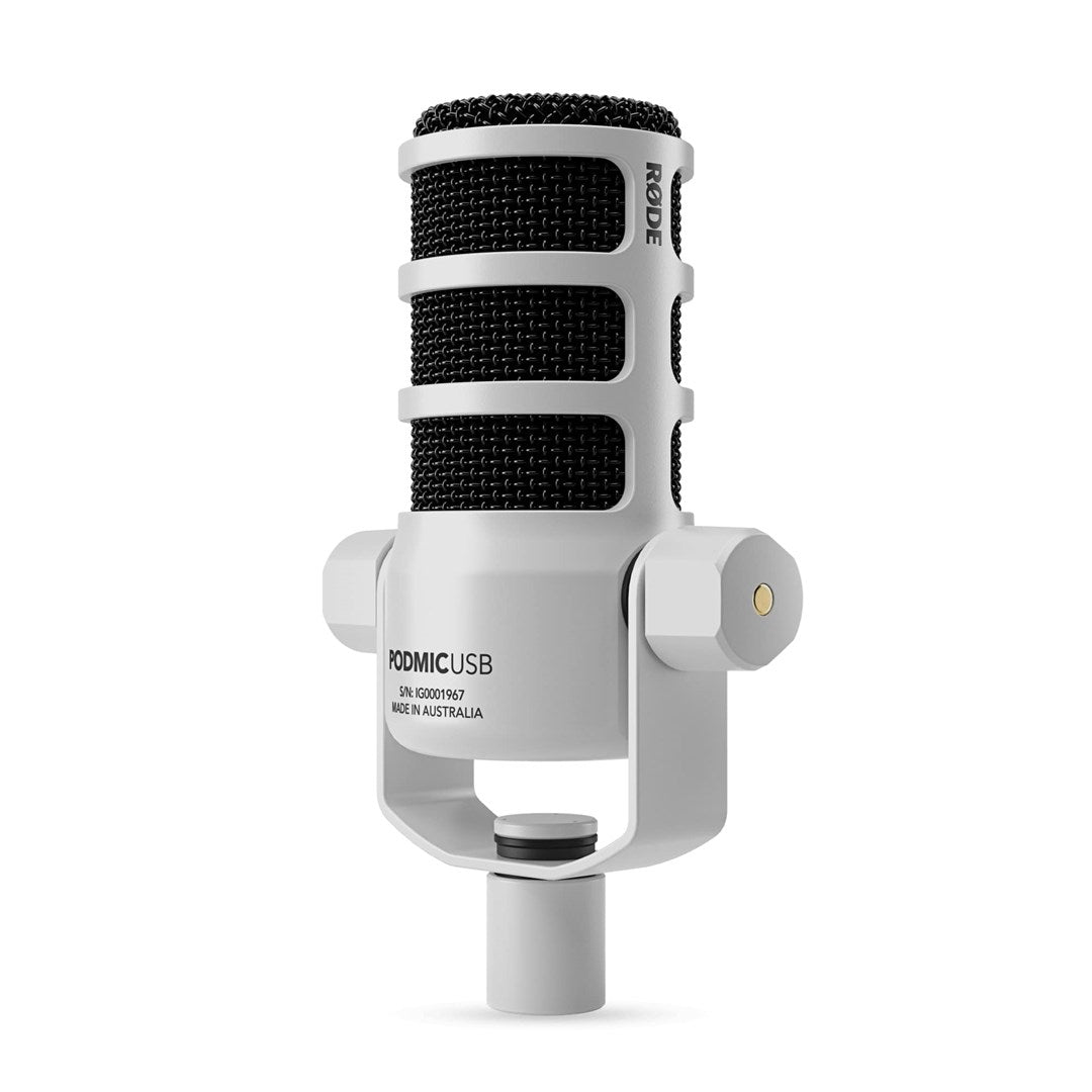 RODE PodMic USB White Dynamic Microphone for Podcasting