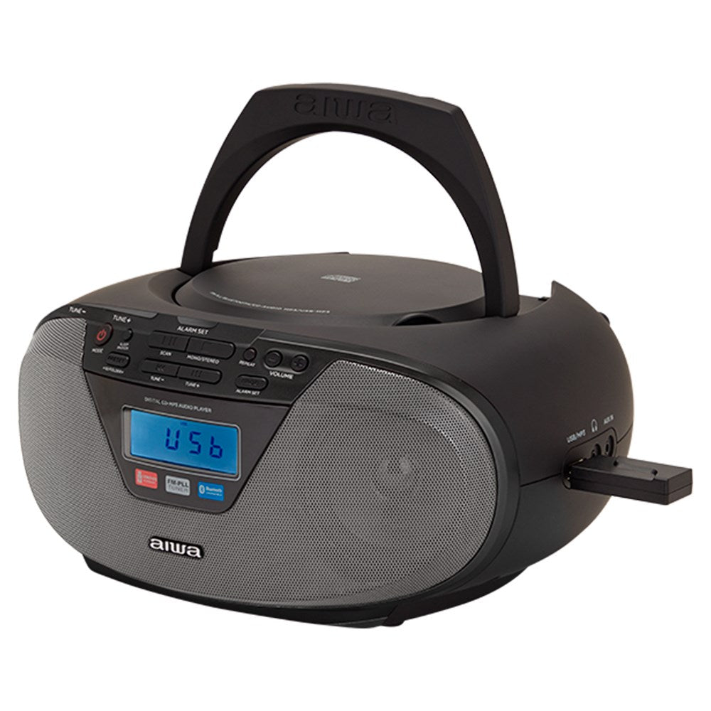 Aiwa BBTU-400BK Portable Stereo System 6W FM Black MP3 Playback