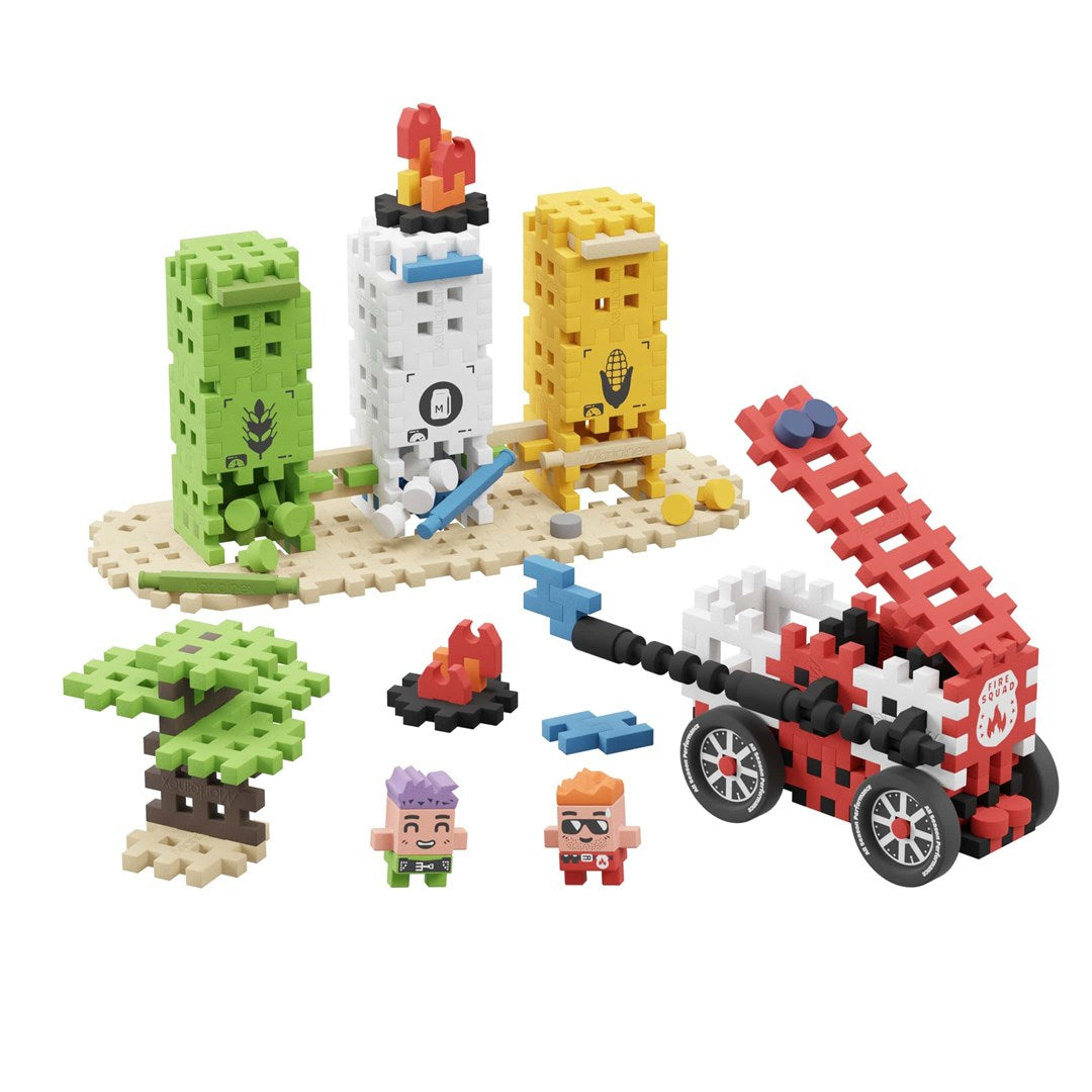 Marioinex Mini Waffle City Building Blocks Firefighter Set 5906286