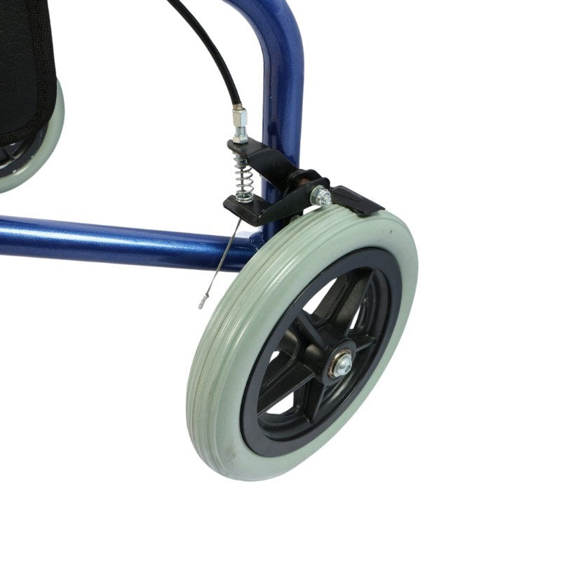 Reha Fund Practical Tricycle Walker with Basket and Bag - Blue/Black/Gray