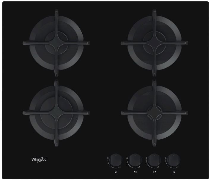 Whirlpool AKT 616/NB hob Black Built-in 60 cm Gas 4 zone(s)