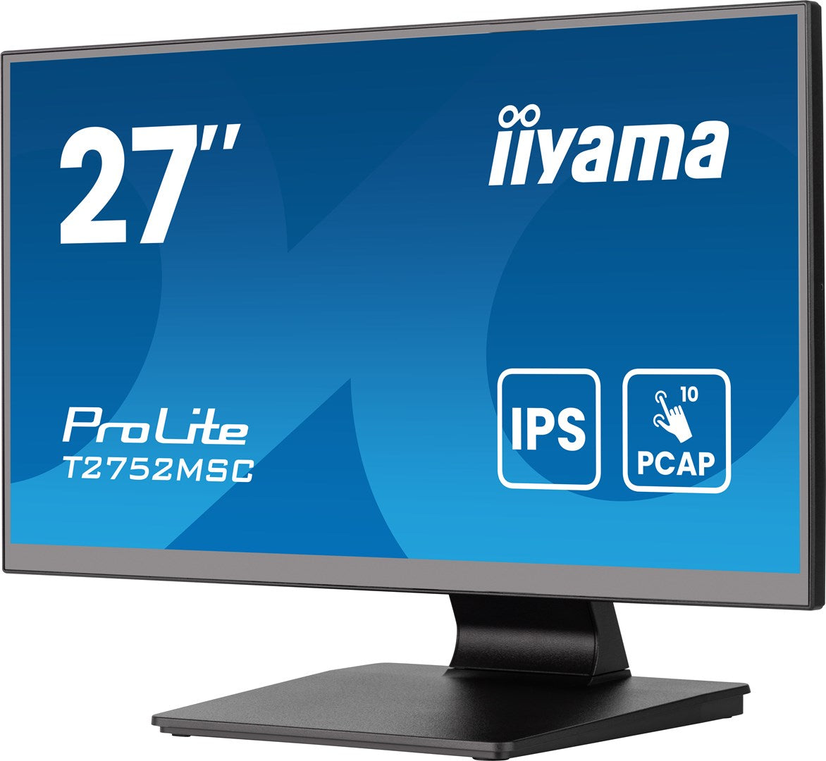 IIYAMA T2752MSC-B1AG 27" Touchscreen Monitor 1920 x 1080 Full HD Windows, Linux
