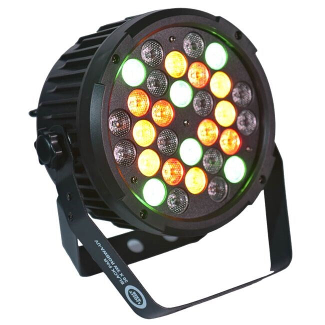LIGHT4ME BLACK PAR 30x3W RGBA-UV LED spotlight