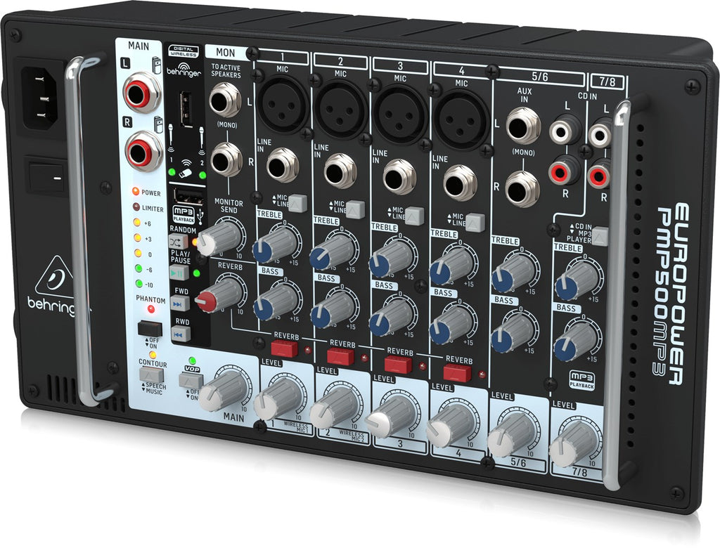 Behringer PMP500MP3 Audio Mixer 8 Channels Black