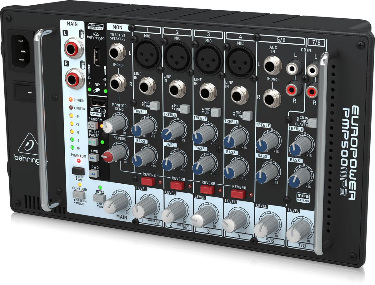 Behringer PMP500MP3 Audio Mixer 8 Channels Black