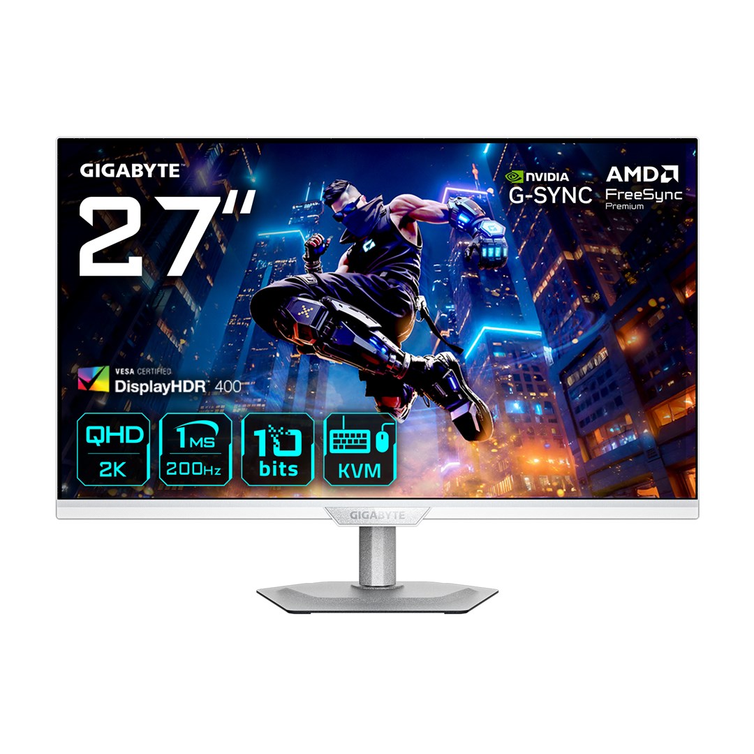 GIGABYTE M27Q2 QD ICE 27” QHD Gaming Monitor - 200Hz 1ms FreeSync Premium HDMI 2.0 DisplayPort 1.4 200H cd/m2 HDR400