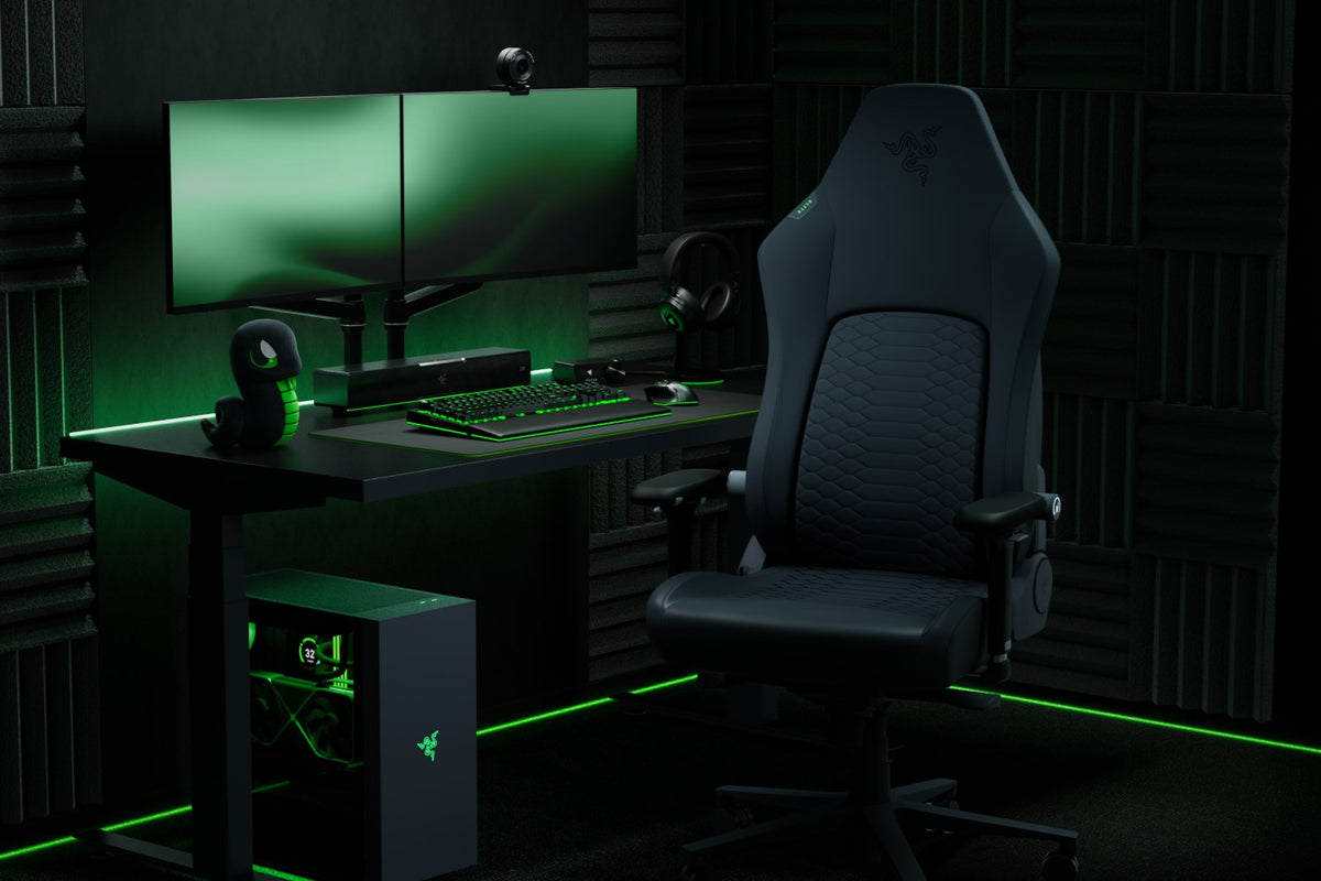 RAZER Iskur V2 NewGen Gaming Chair with Padded Seat, Black, Model RZ38-04900800-R3G1