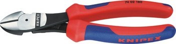 KNIPEX Diagonal Pliers Chromium-Vanadium Steel 180 mm Model 7402180