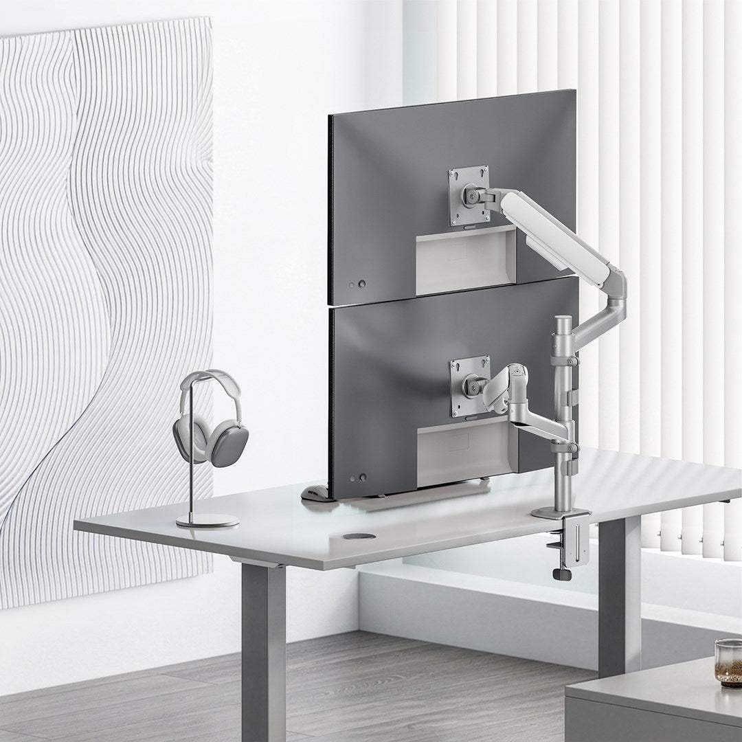 Ergo Office Dual Monitor Mount for 17-32" Screens - 10 kg Capacity per Arm - Model ER-692 W