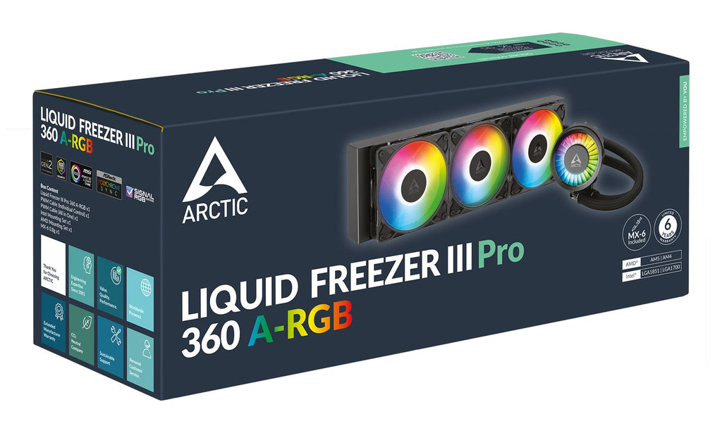 Arctic Liquid Freezer III Pro 360 A-RGB Water Cooling - for Intel and AMD - Model ACFRE00184A