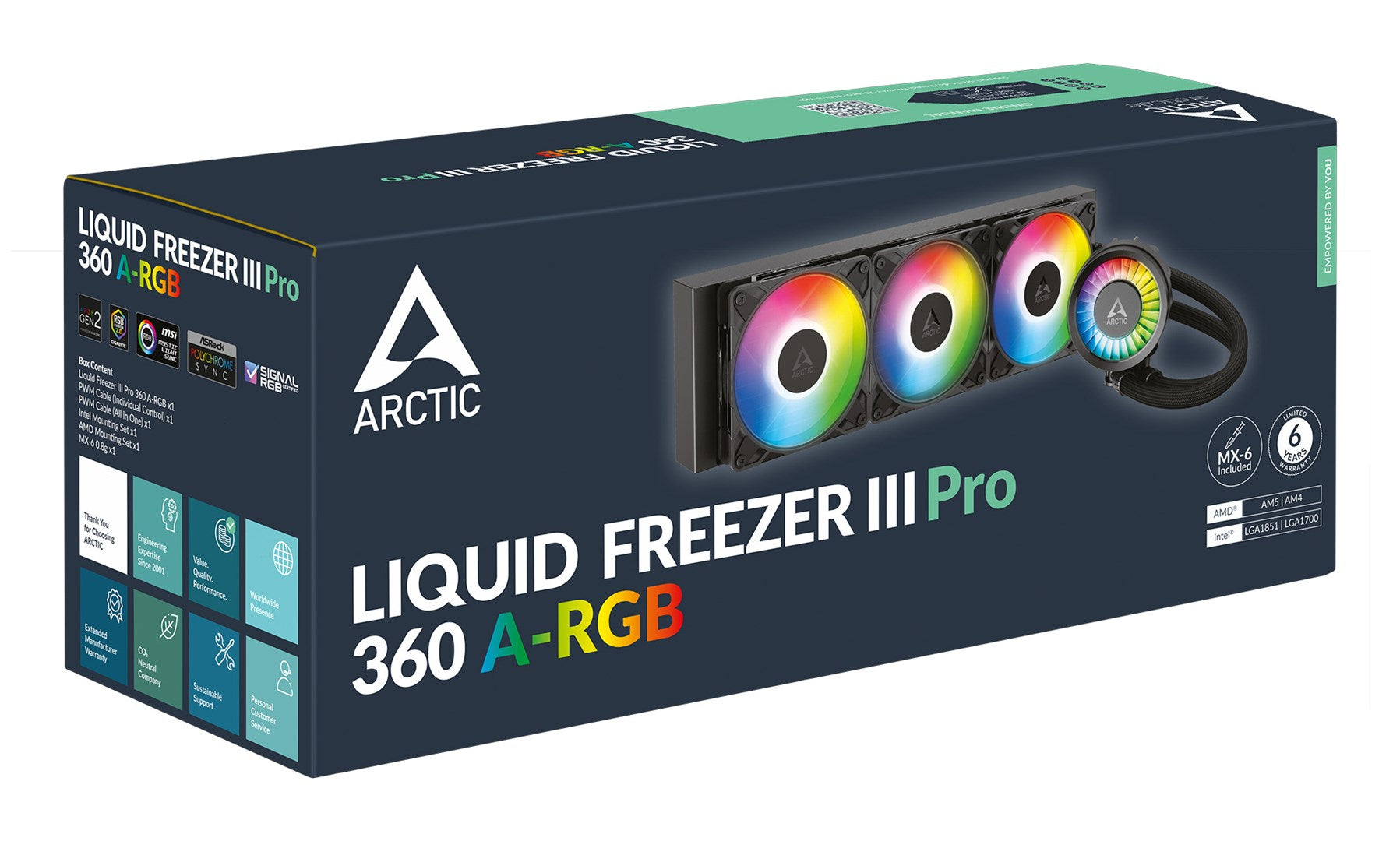 Arctic Liquid Freezer III Pro 360 A-RGB Water Cooling - for Intel and AMD - Model ACFRE00184A