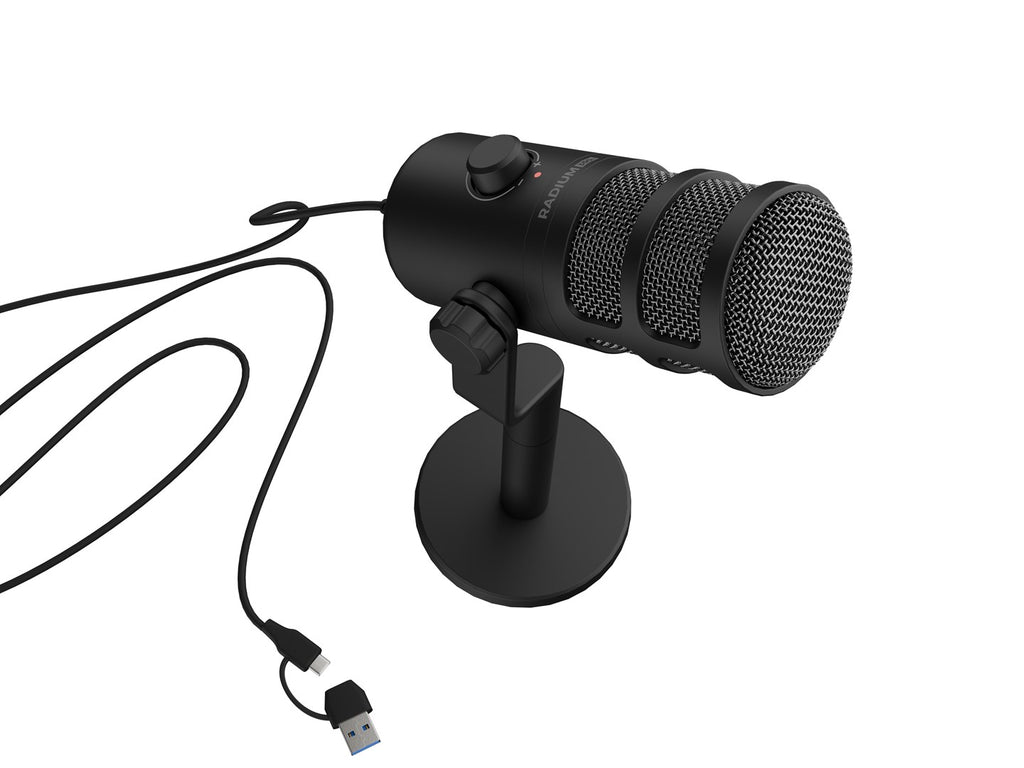 Genesis RADIUM 350D Microphone - Black - USB - Wired - 2.5 m Cable NGM-2168