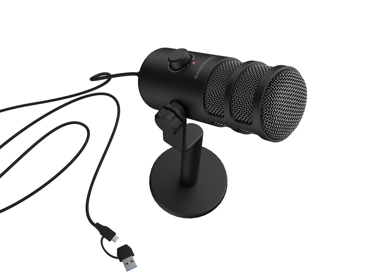Genesis RADIUM 350D Microphone - Black - USB - Wired - 2.5 m Cable NGM-2168