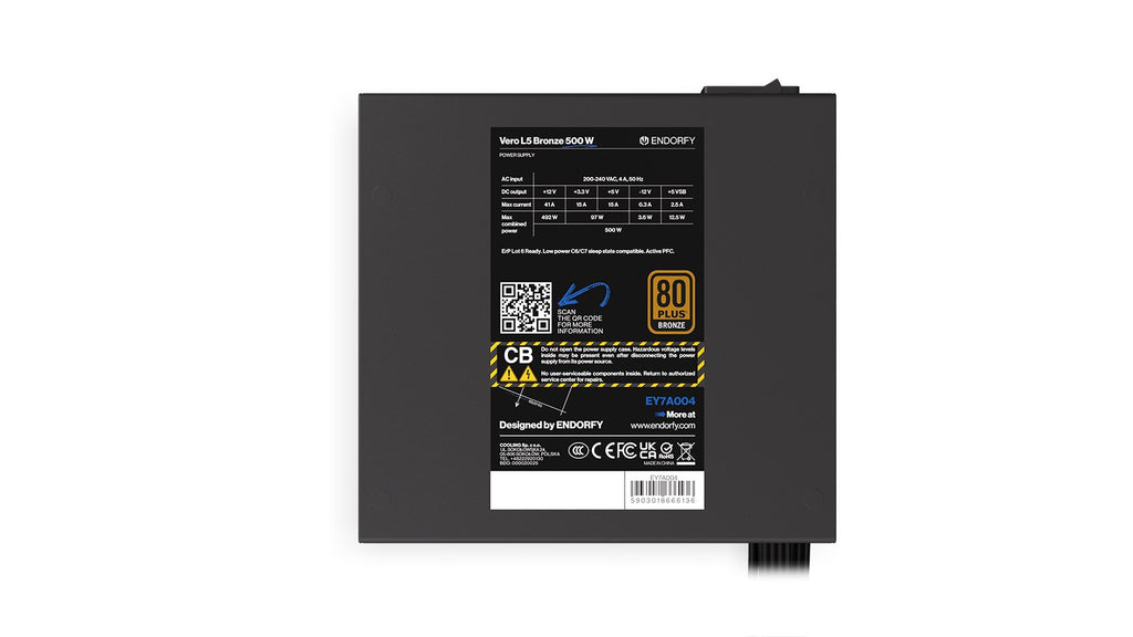 ENDORFY Vero L5 power supply unit 500 W 24-pin ATX ATX Black