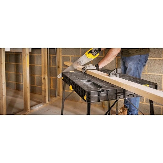 Stanley Essential Portable Fold Up Workbench - Compact Design - 320 kg Max Load STST83492-1