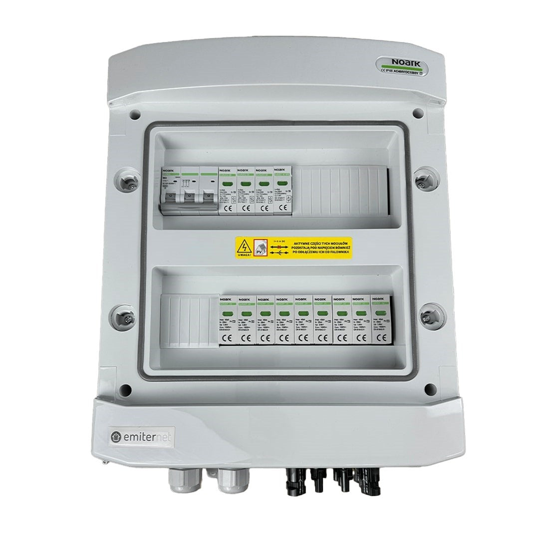 EMITER Switchgear EM-941N_DCAC IP65 with Noark 1000V Surge Arrester, 3 PV Strings, 3 MPPTs, 63A