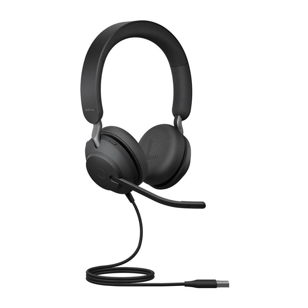 GN Jabra Evolve2 40 SE UC Stereo Headset - On-Ear - Wired - USB-A - Noise Isolating - Optimized for UC (24189-989-999)