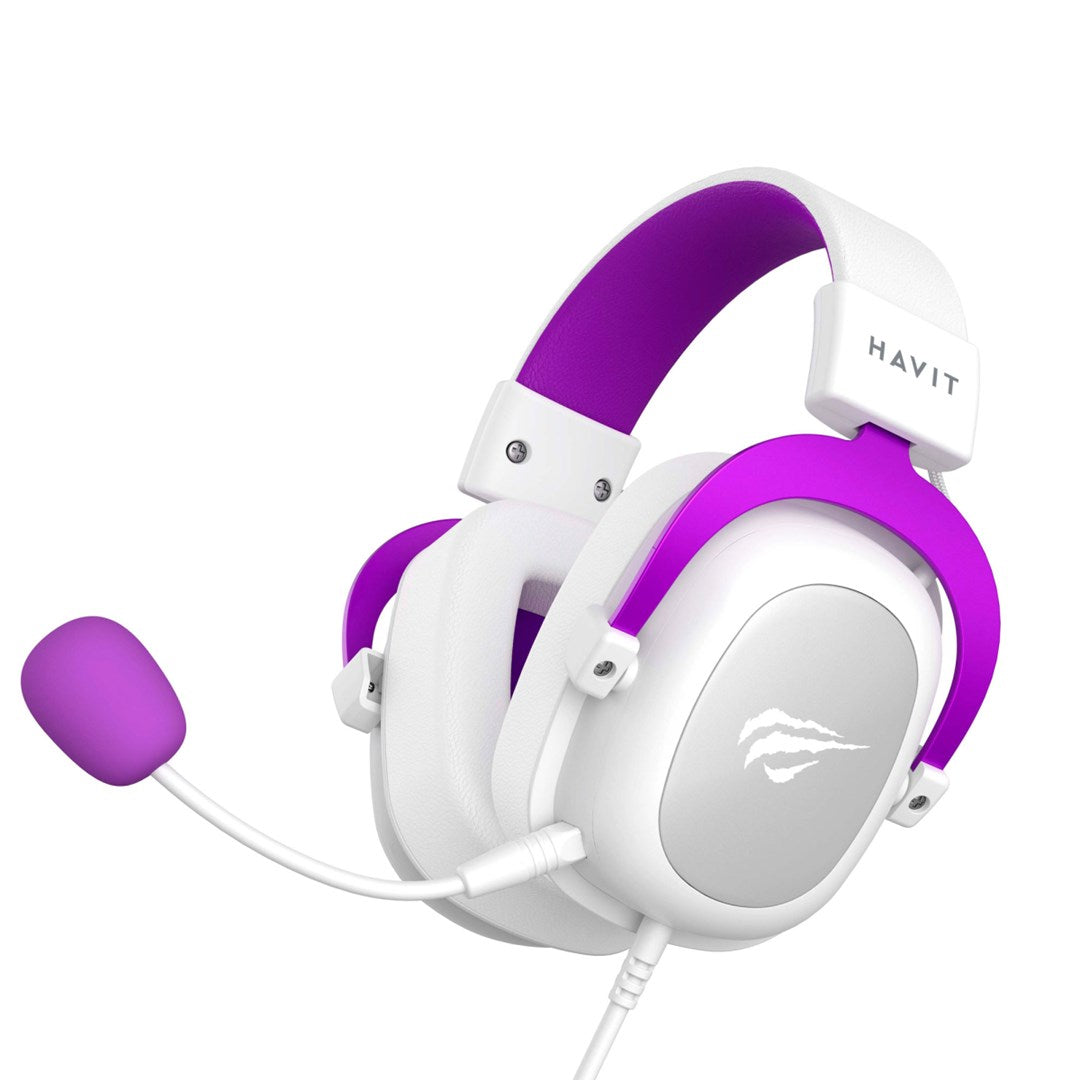 Havit H2002d - Gaming Headphones White and Purple
