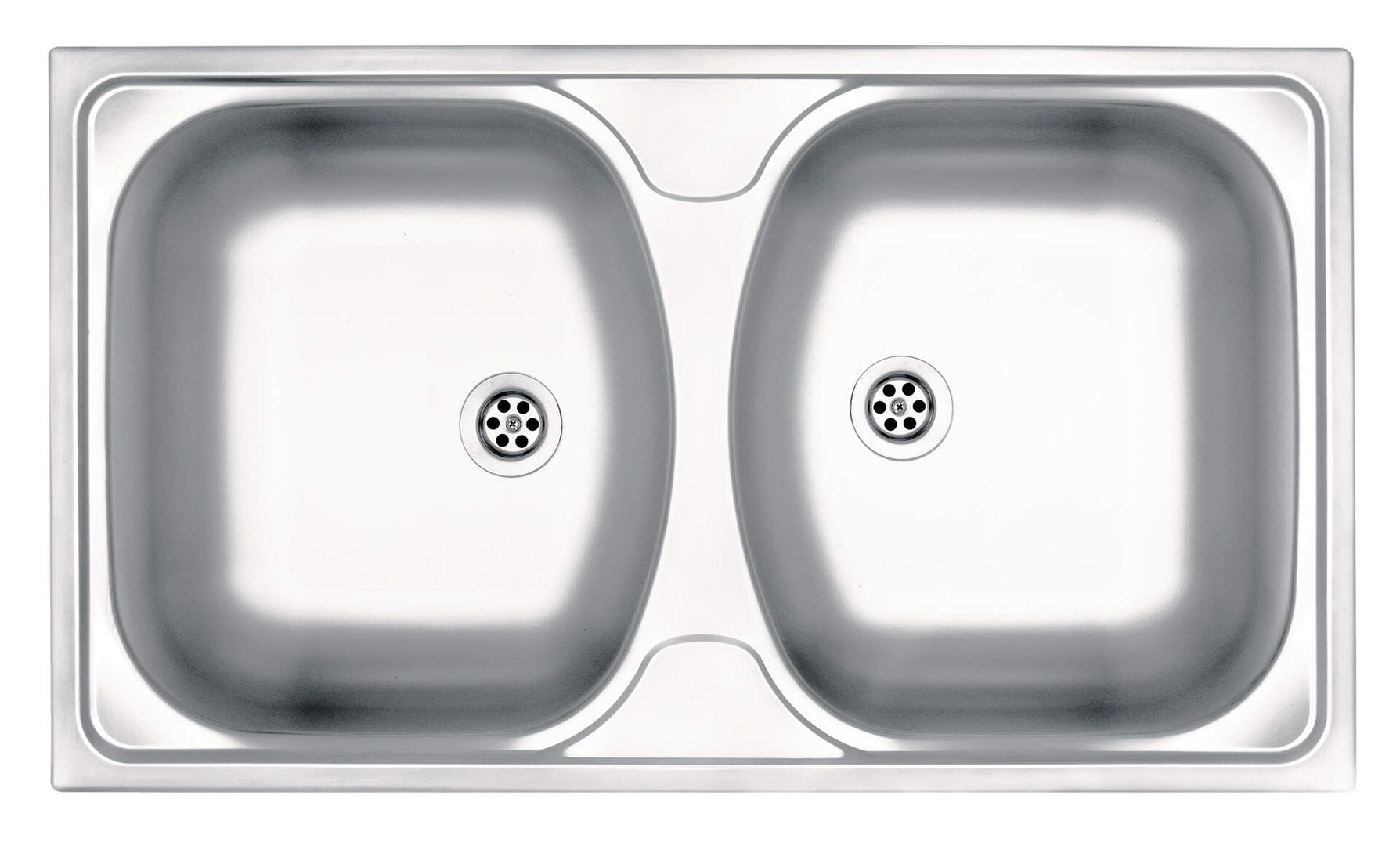 2-bowl steel sink