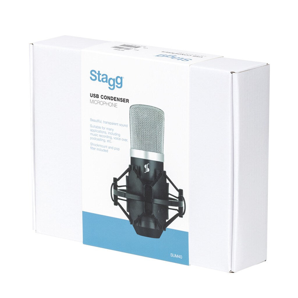 Stagg Condenser Microphone USB 700 g 185x60x235mm Model SUM40
