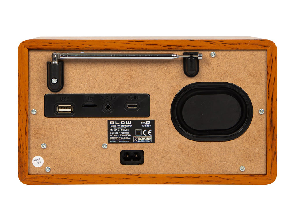 BLOW RA9 V.2 Portable Analog AM/FM Radio with Bluetooth, USB, SD Card
