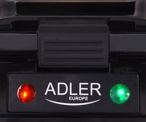 Adler AD 3036 waffle iron 4 waffle(s) 1500 W Black  Grey