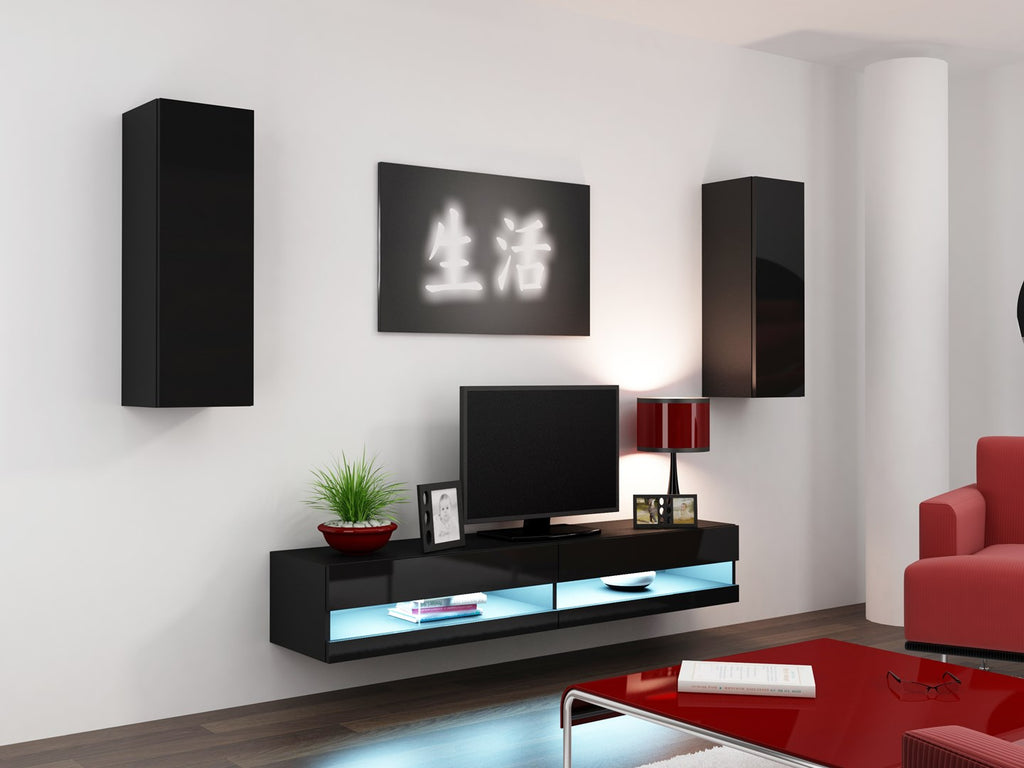 Cama VIGO NEW TV Stand 30/140/40 Black/Black Gloss