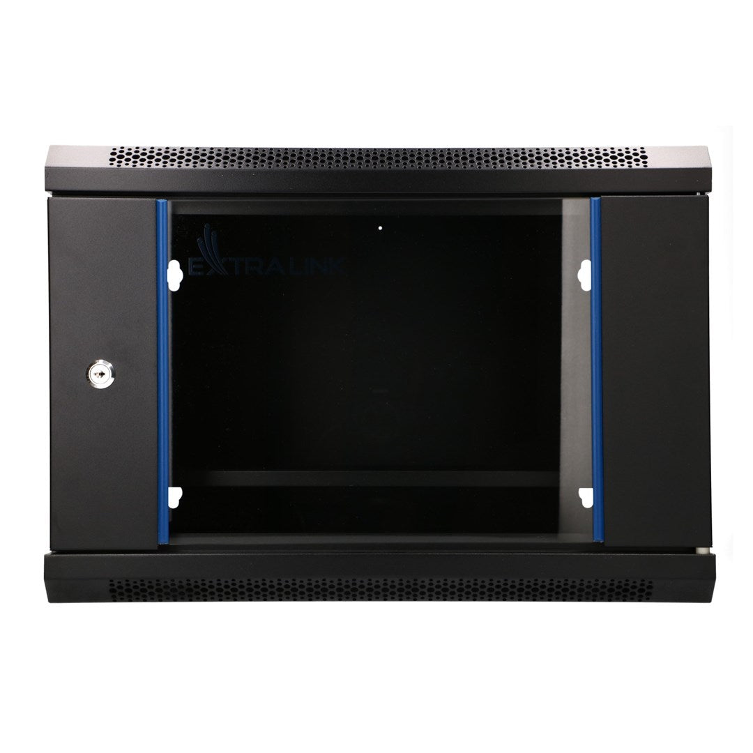 Extralink LITE 6U 530X400 WALL-MOUNTED RACKMOUNT CABINET BLACK Freestand/Wall/Floor mounted rack