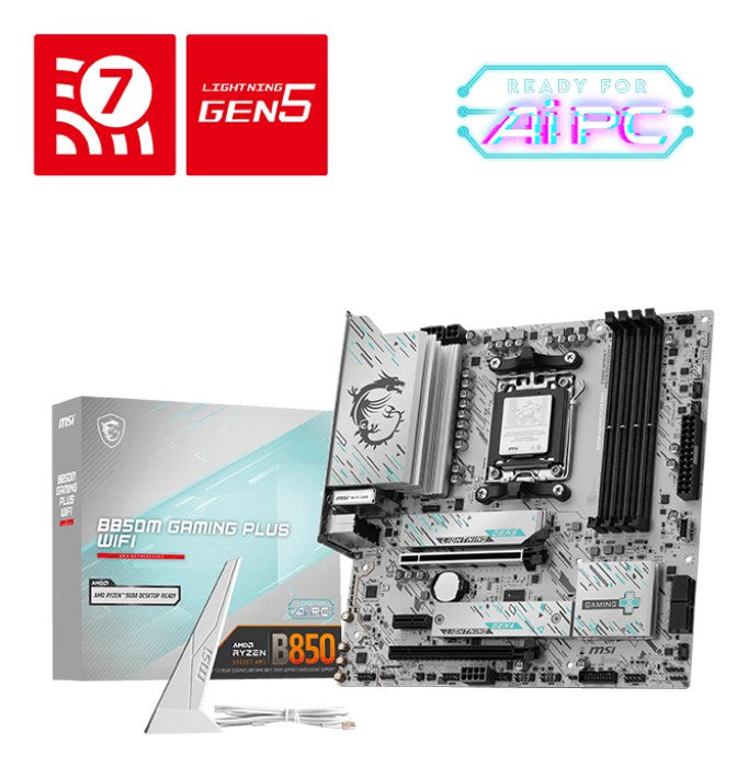 MSI B850M GAMING PLUS WIFI AMD B850 Socket AM5 Micro ATX Motherboard