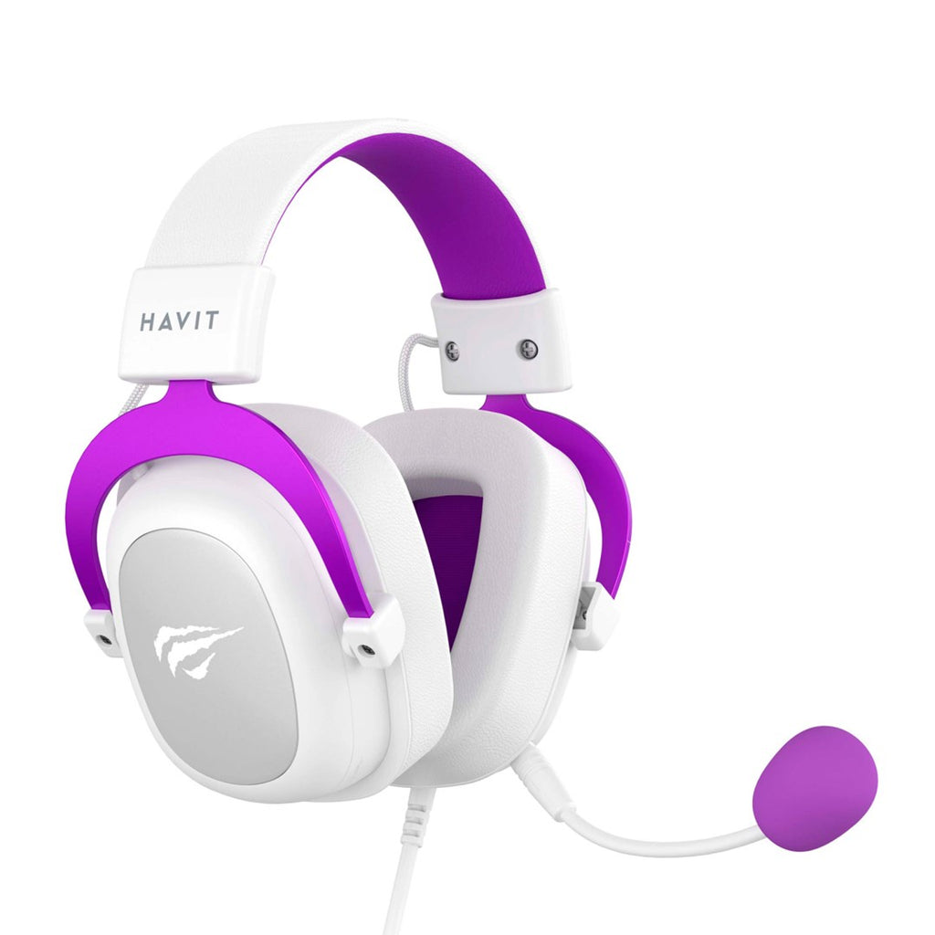 Havit H2002d - Gaming Headphones White and Purple