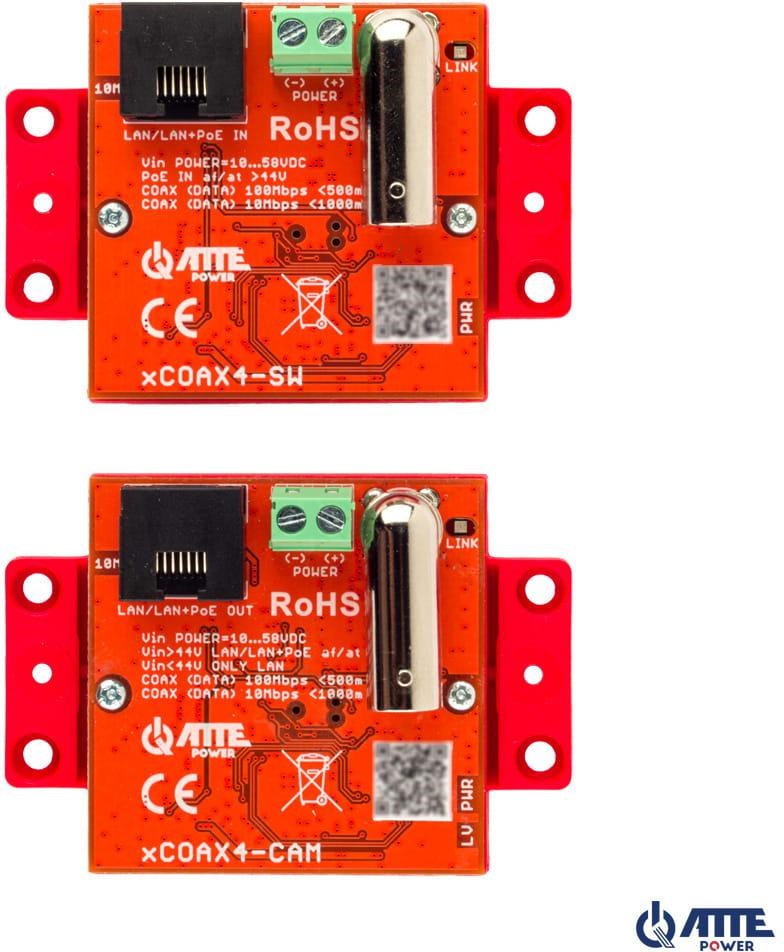 ATTE xCOAX4-SET Active Ethernet and PoE Converters
