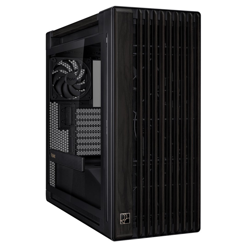 ASUS ProArt PA602 Wood Edition Midi Tower Black - EATX, 420 mm Radiator Support