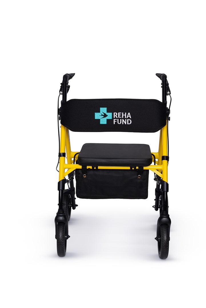 REHA FUND Four-Wheel Rehabilitation Walker Marsylia RF-617/Ż - Aluminium Frame, 9500 g, 81-92.5 cm Height, 136 kg Max Load