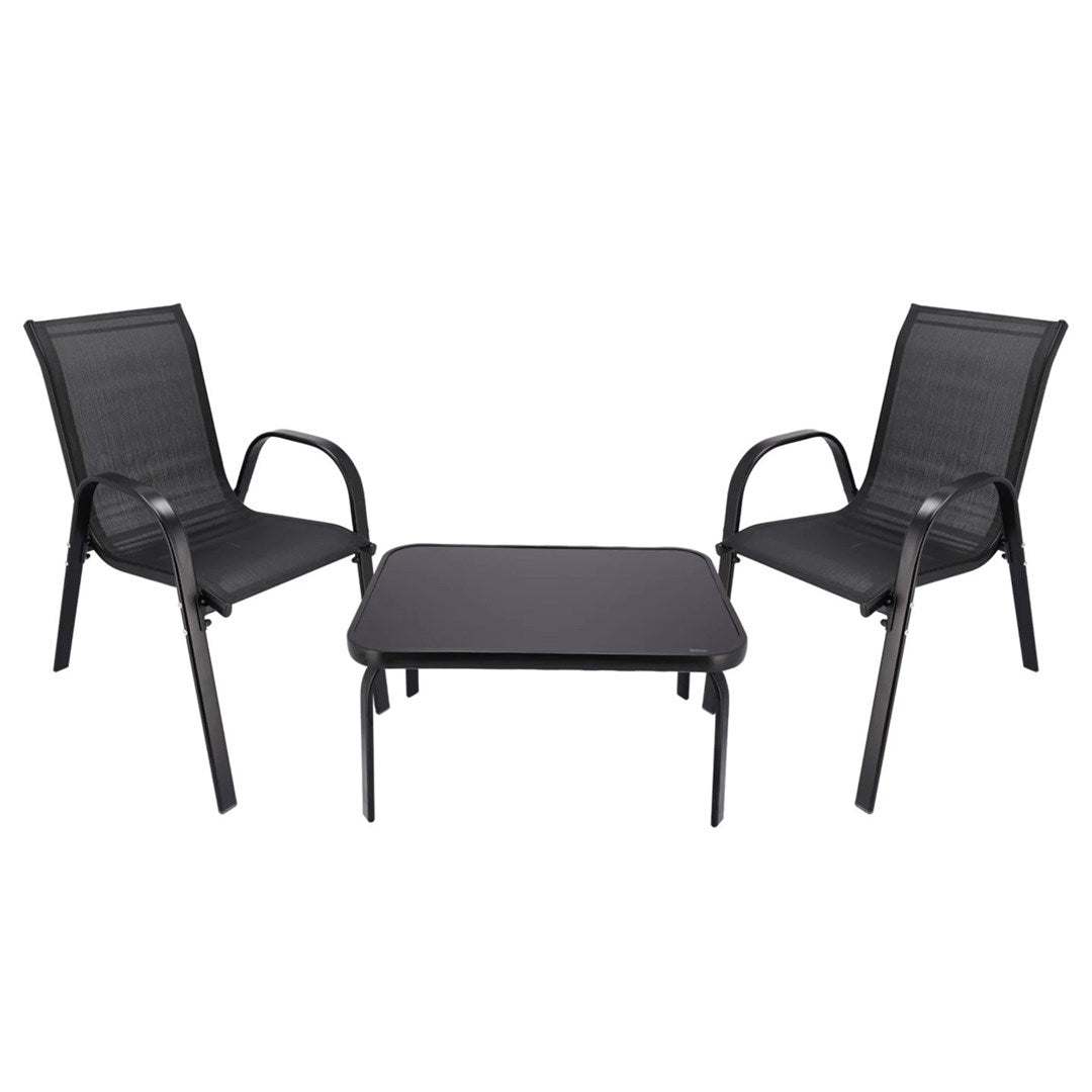 Garden Furniture Set Black Forest - 2 Armchairs and Table