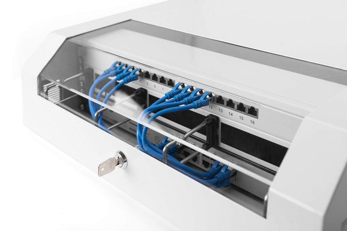 DIGITUS Wall-mounted Enclosure - SOHO, Slim, 3U, Grey, DN-19 04U-PB