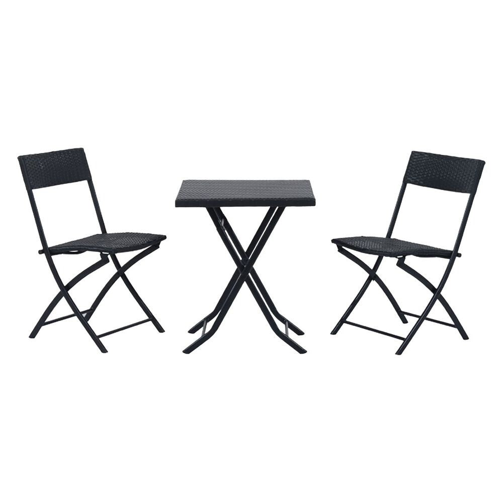 Garden Furniture Set Black Forest - 2 Folding Chairs and Table