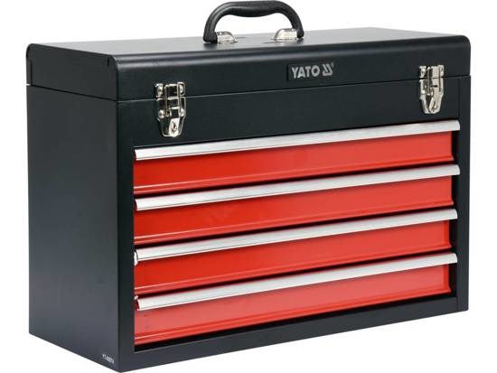 Yato YT-08874 small parts/tool box Stainless steel Black  Red