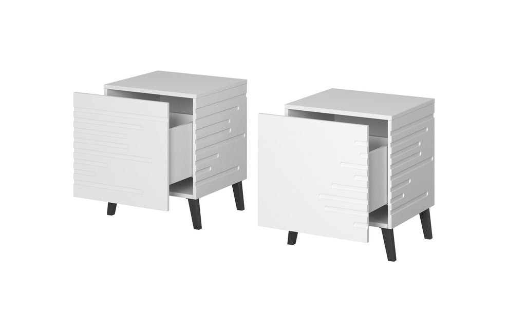 Cama Bedside Table NOVA 44x40x52 cm White Matt