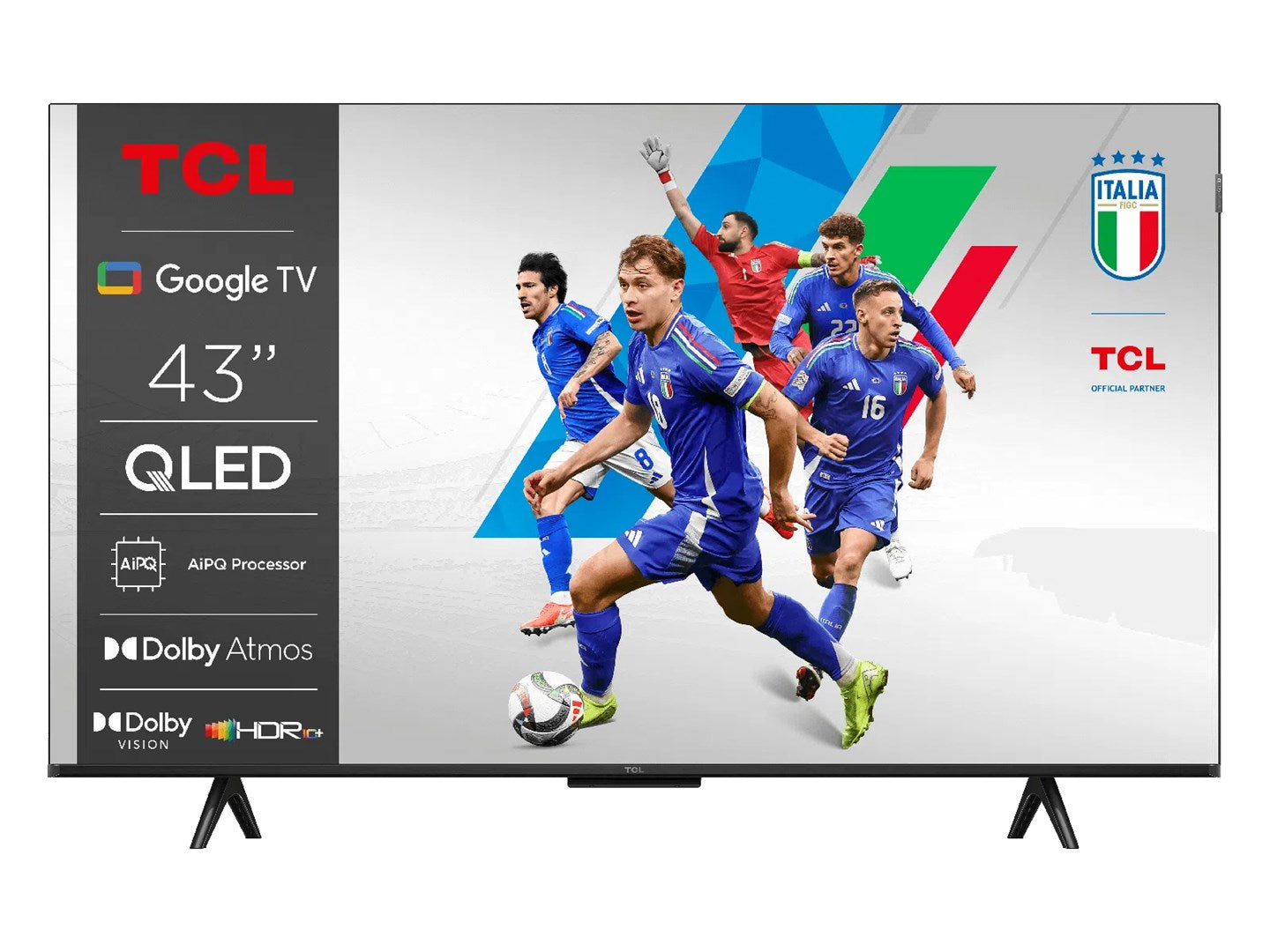 TCL 43T69C TV QLED 43" 4K UHD 3840x2160 HDR10+ Android TV 3xHDMI 2.1 Wi-Fi