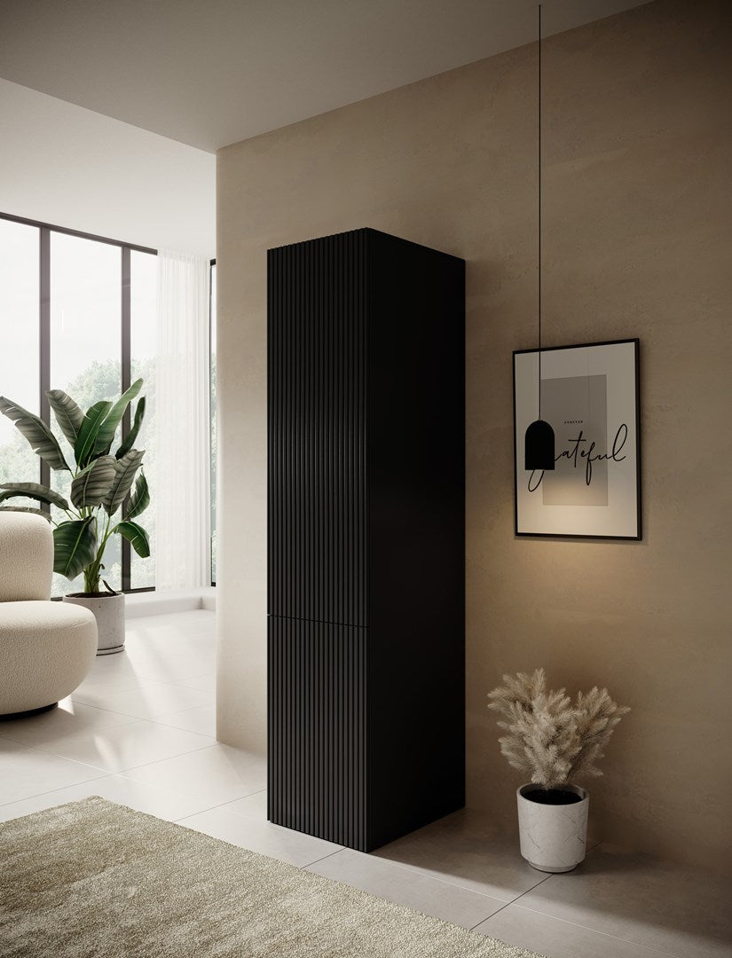 Wardrobe PAFOS 1D 45x55.5x198.5 Black Matt