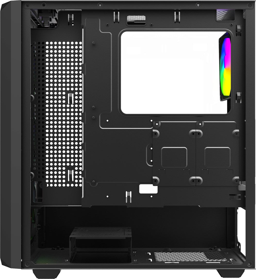 Savio Noctis Glass RGB Cube Black PC Case Micro ATX ATX