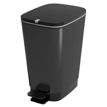 KETER Waste Container 30 L Rectangular Black Pedal Lid Model 237612