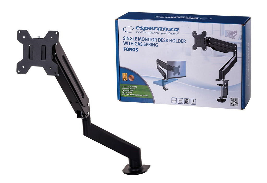 Esperanza ERW019 Monitor Mount/ Stand 68.6 cm (27) Desk Black