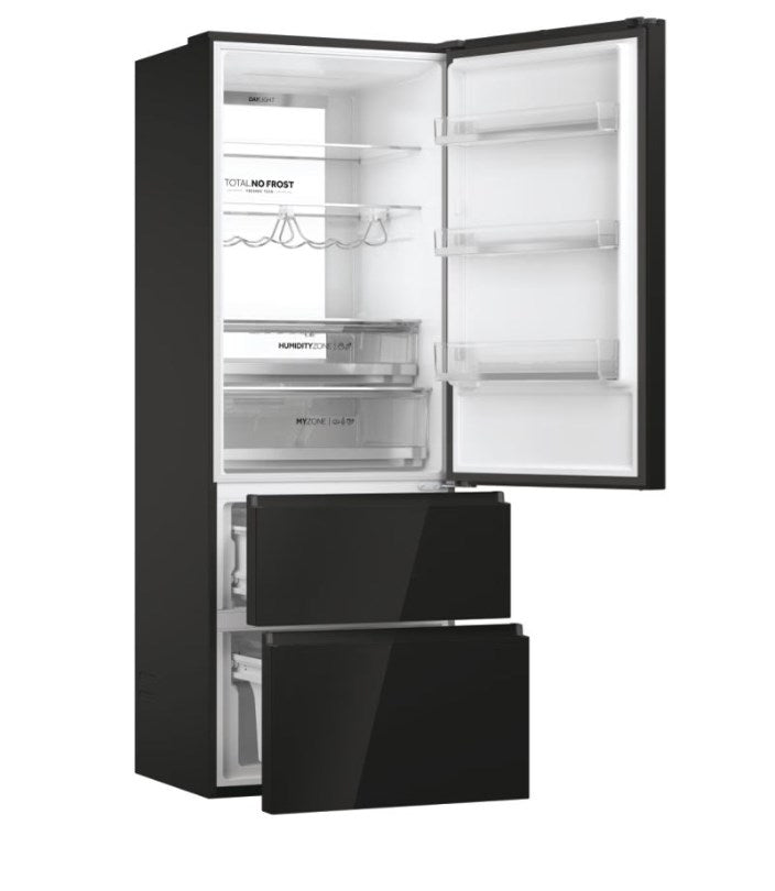 HAIER HTW7720DNGB Multidoor Refrigerator (Black)