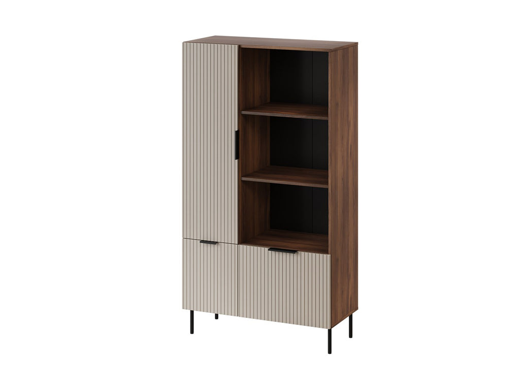 Cama Bookcase 90x42x165 Walnut/Cashmere 4 ALMERA