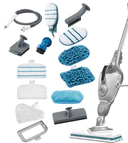 Black & Decker Steam-Mop + SteaMitt Steam mop 0.5 L 1600 W Grey
