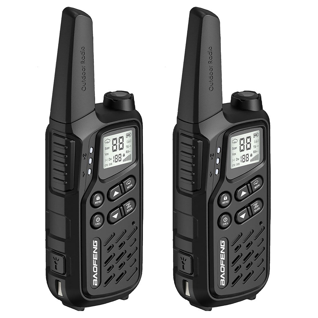 Baofeng BF-T25E Walkie-Talkie Set of 2 Black