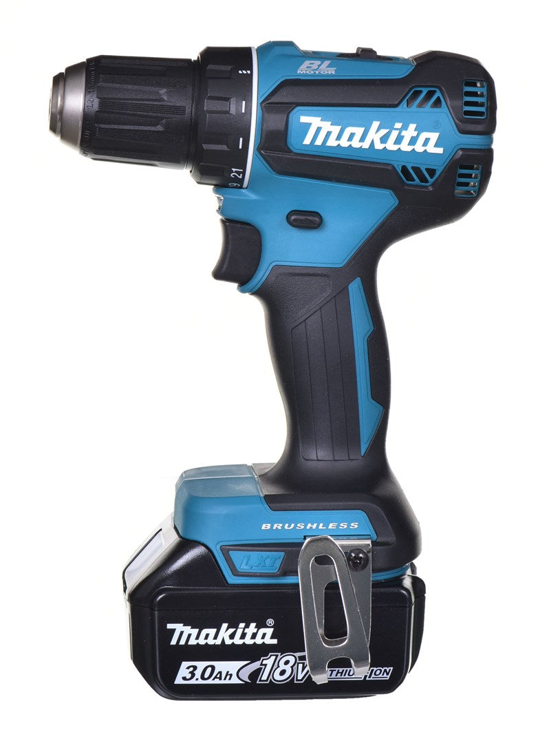 MAKITA DDF485RF3J Cordless Drill 18V with 3x 3Ah Batteries